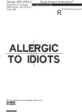 ALLERGIC TO IDIOTS lettering FREE machine embroidery design - 3 sizes