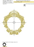 Abstract vintage frame Machine Embroidery Design - 4 sizes