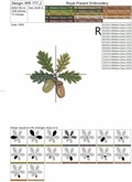 Acorns Machine Embroidery Designs Set