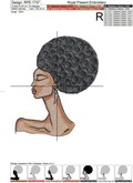 African Girl machine embroidery design - 6 sizes