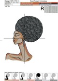 African Girl machine embroidery design - 6 sizes