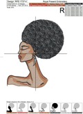 African Girl machine embroidery design - 6 sizes