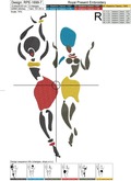 African Women Dancing embroidery design - 7 sizes