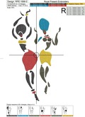 African Women Dancing embroidery design - 7 sizes