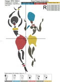African Women Dancing embroidery design - 7 sizes