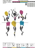 African dancers Machine Embroidery Designs
