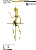 Afro Style American Woman Machine Embroidery Designs - 3 sizes