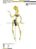 Afro Style American Woman Machine Embroidery Designs - 3 sizes
