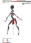 Afro Style American Woman Machine Embroidery Designs - 3 sizes