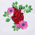 Anatomical Heart with anemones Machine Embroidery Design - 3 sizes