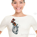 Anatomical Heart with irises Machine Embroidery Design - 7 sizes