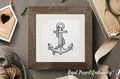 Sketch Anchor Machine Embroidery Design - 7 sizes