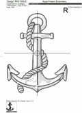 Sketch Anchor Machine Embroidery Design - 7 sizes