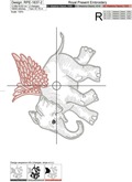 Angel Baby Elephant Embroidery Design - 5 sizes