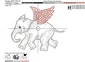 Angel Baby Elephant Embroidery Design - 5 sizes