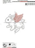 Angel Bunny Embroidery Design - 4 sizes