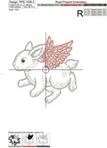 Angel Bunny Embroidery Design - 4 sizes