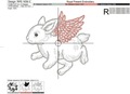 Angel Bunny Embroidery Design - 4 sizes