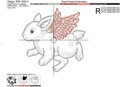 Angel Bunny Embroidery Design - 4 sizes