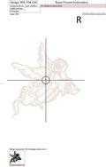 Angel blowing trumpet Machine Embroidery Design - 3 sizes
