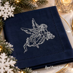 Christmas Angel Blowing a Trumpet Machine Embroidery Design – 3 Sizes