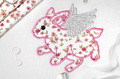 Angel flying Baby Bunny Applique - 5 sizes