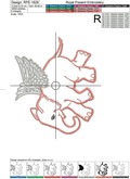 Angel flying Baby Elephant Applique Embroidery Design - 5 sizes