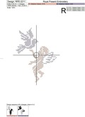 Angel with Dove Cross-stitch Machine Embroidery Design - 2 sizes