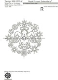 Angel with candle in a snowflakes frame Machine Embroidery Design - 3 sizes