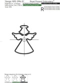 Angels applique Two Machine embroidery designs