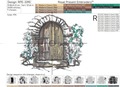Antique Door Machine Embroidery Design - 8 sizes