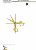 Antique scissors machine embroidery designs