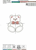 Applique Teddy Bear - 2 sizes