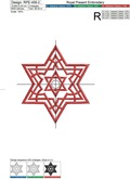 Applique Machine Embroidery Design Star of David