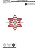 Applique Machine Embroidery Design Star of David