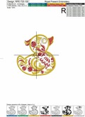 Khokhloma duck Applique - 4 sizes