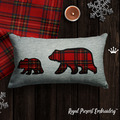 Appliqué Machine Embroidery Designs Bear-cub with Mother Bear - 4 sizes