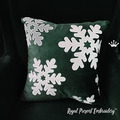 Applique Snowflake machine embroidery design - 4 sizes
