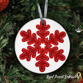 Applique Snowflake machine embroidery design - 4 sizes