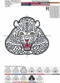 Applique Snow Leopard - 3 sizes