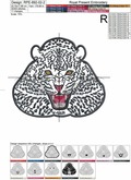 Applique Snow Leopard - 3 sizes