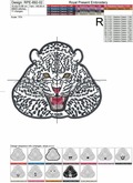 Applique Snow Leopard - 3 sizes