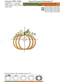 Applique pumpkin Machine embroidery design - 3 sizes