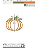 Applique pumpkin Machine embroidery design - 3 sizes