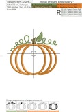 Applique pumpkin Machine embroidery design - 3 sizes