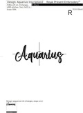 Aquarius zodiac sign Machine Embroidery Design - 6 sizes