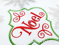 Arabesque NOEL Inscription Machine Embroidery Design - 7 sizes