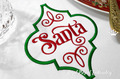 Arabesque Santa Inscription Machine Embroidery Design - 7 sizes