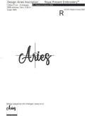 Aries zodiac sign Machine Embroidery Design - 6 sizes