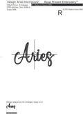 Aries zodiac sign Machine Embroidery Design - 6 sizes